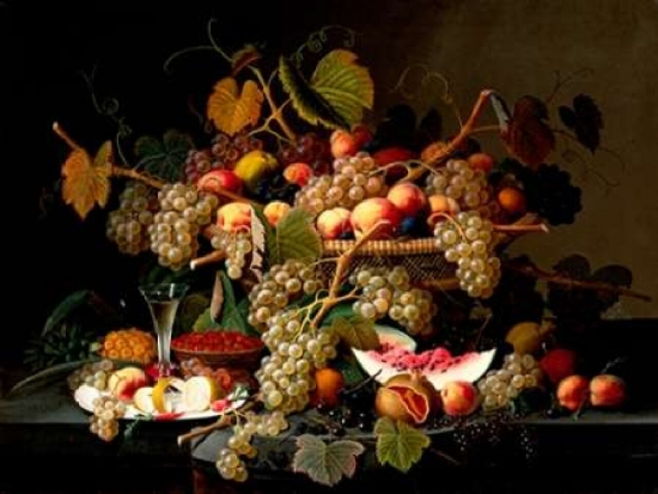 Still Life with Fruit Poster Print by Severin Roesen - Item # VARPDX3AA2190